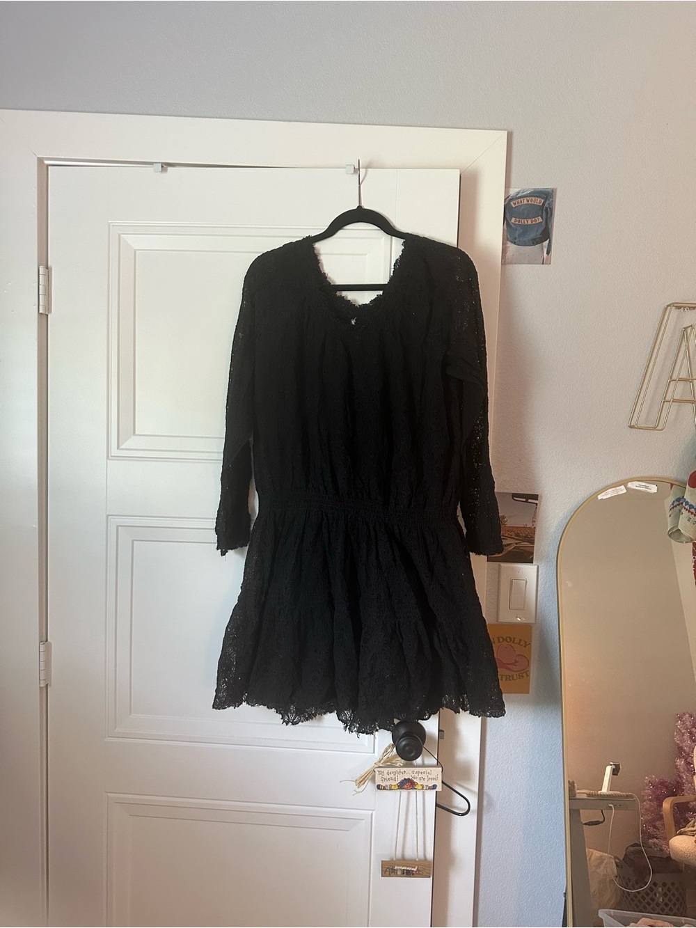 Black Lace Mini Dress